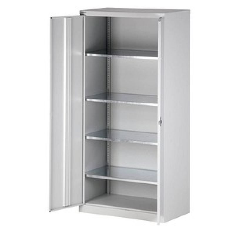 BISLEY Stahlschrank HC782S4G645 lichtgrau 4 Fachböden 91,4 x 50,0 x 195,0 cm, aufgebaut, 1 St. – Bild 1 von 5