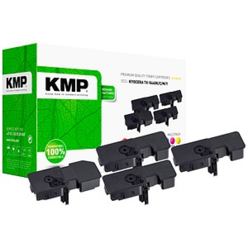 KMP cyan, magenta, gelb Toner kompatibel zu KYOCERA TK-5440K/C/M/Y, 4er-Set – Bild 1 von 3