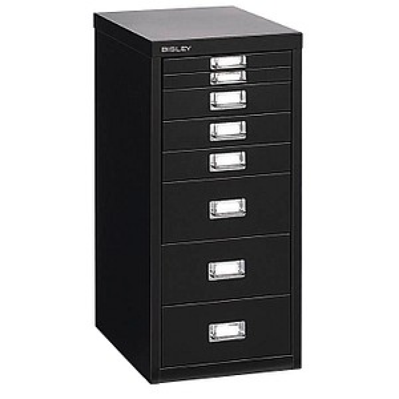 BISLEY MultiDrawer™ L298 Schubladenschrank schwarz 8 Schubladen 27,8 x 38,0 x 59,0 cm, 1 St. – Bild 1 von 3