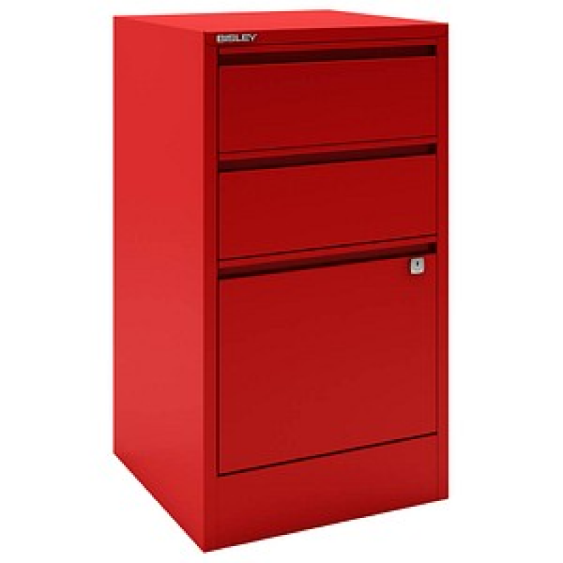 BISLEY Home Hängeregistraturschrank kardinalrot 3 Schubladen 41,3 x 40,0 x 67,2 cm, 1 St. – Bild 1 von 5