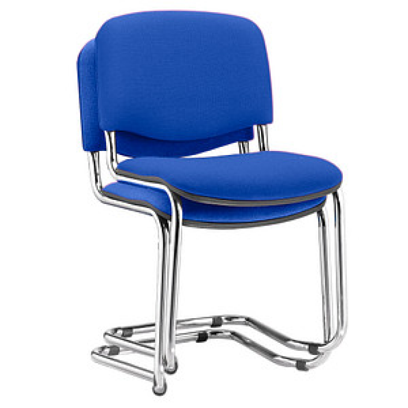 Nowy Styl Besucherstühle Iso Swing ISO SWING CHROM C6 blau Stoff, 2 St. – Bild 1 von 3