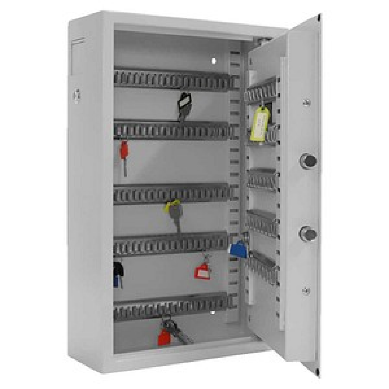 ROTTNER KeyTronic 100 Schlüsselkasten grau mit 100 Haken, Elektronikschloss, 35,0 x 13,0 x 55,0 cm, 1 St. – Bild 1 von 6