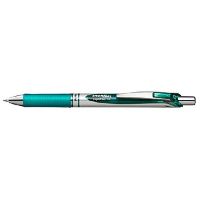 Pentel EnerGel BL77 Gelschreiber türkis/silber 0,35 mm, Schreibfarbe: grün, 1 St.