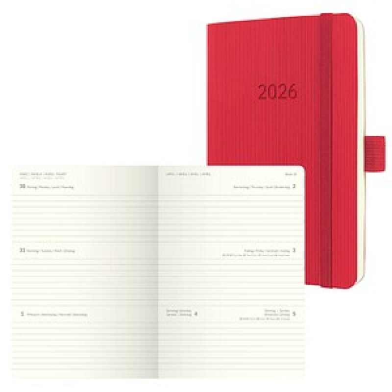 SIGEL Taschenkalender Conceptum 2026 rot, 1 St. – Bild 1 von 11