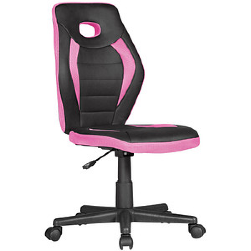AMSTYLE Kinderdrehstuhl, SPM1.387 Stoff rosa, Gestell schwarz – Bild 1 von 8