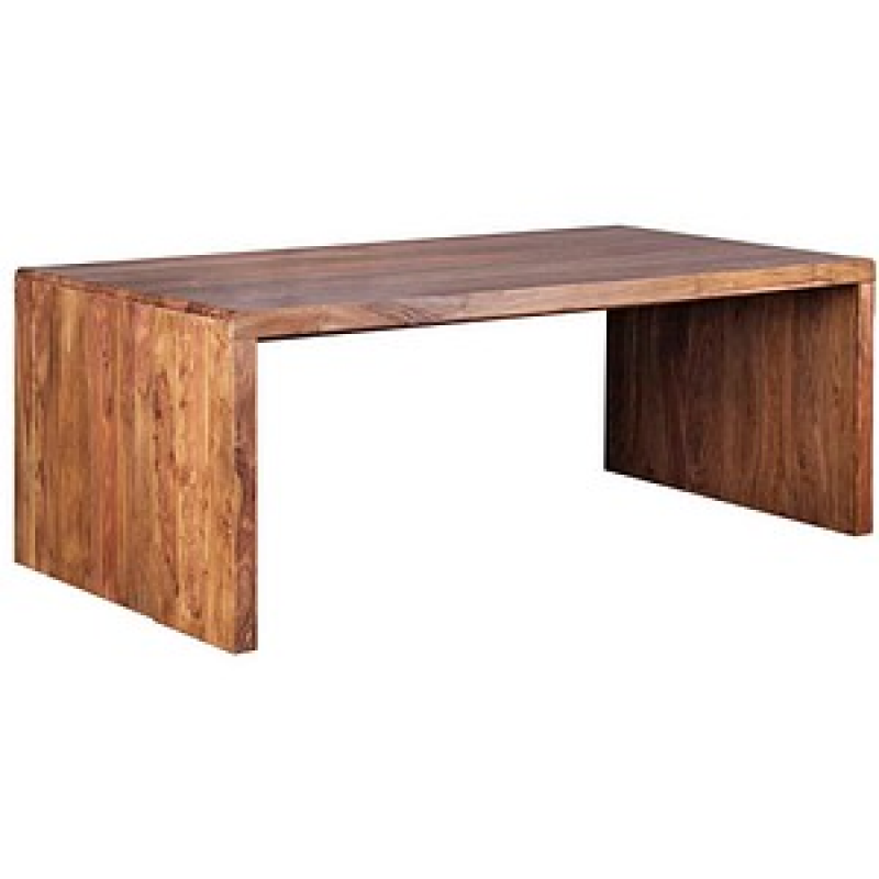 WOHNLING Schreibtisch braun rechteckig, Wangen-Gestell braun 180,0 x 100,0 cm – Bild 1 von 6