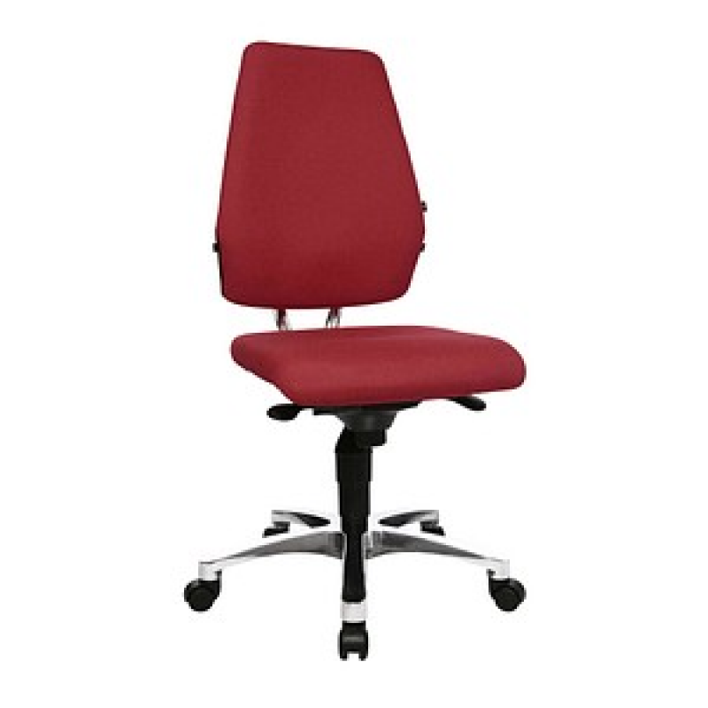 Topstar Bürostuhl Body Balance S30, SI99T21 Stoff rot, Gestell alu – Bild 1 von 11