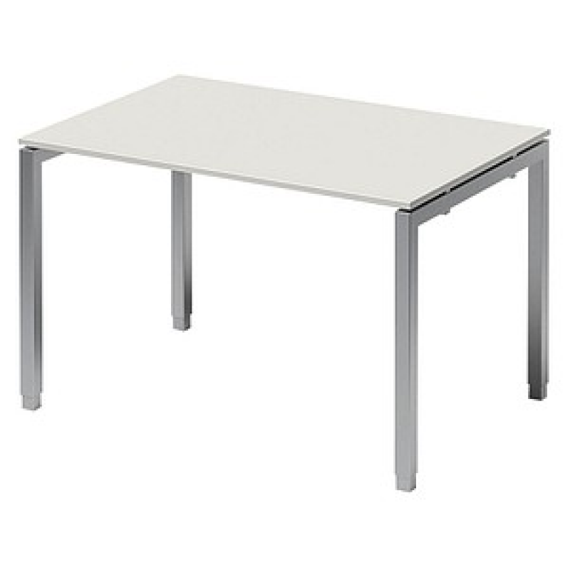 BISLEY Cito höhenverstellbarer Schreibtisch grauweiß, silber rechteckig, 4-Fuß-Gestell silber 120,0 x 80,0 cm – Bild 1 von 5