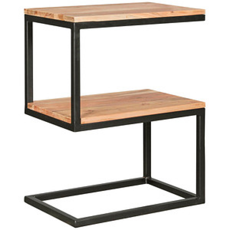 WOHNLING Beistelltisch rechteckig Massivholz akazie 45,0 x 30,0 x 60,0 cm, 1 St. – Bild 1 von 8