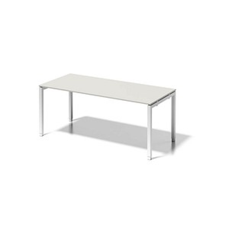 BISLEY Cito höhenverstellbarer Schreibtisch grauweiß, verkehrsweiß rechteckig, 4-Fuß-Gestell weiß 180,0 x 80,0 cm – Bild 1 von 4