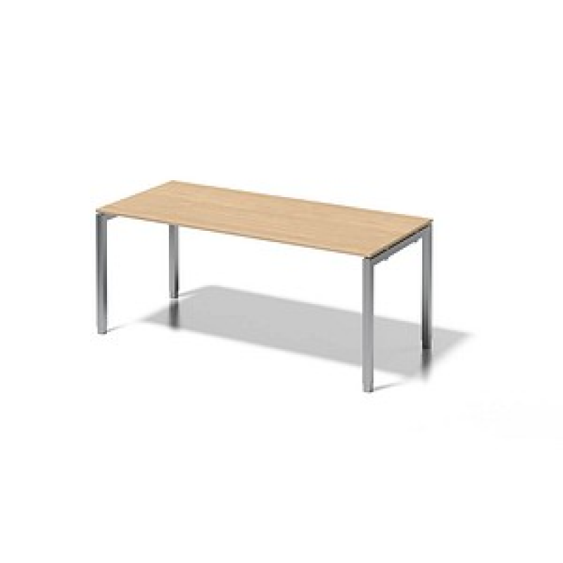 BISLEY Cito höhenverstellbarer Schreibtisch ahorn, silber rechteckig, 4-Fuß-Gestell silber 180,0 x 80,0 cm – Bild 1 von 7