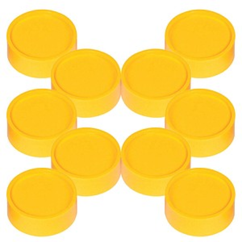MAUL Magnete gelb, Kunststoff Ø 3,4 x 1,4 cm, 10 St. – Bild 1 von 4