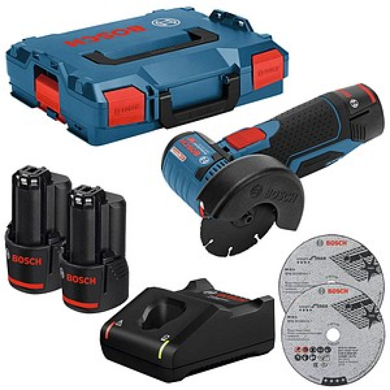 BOSCH Professional GWS 12V-76 Akku-Winkelschleifer-Set 12,0 V, mit 2 Akkus – Bild 1 von 9