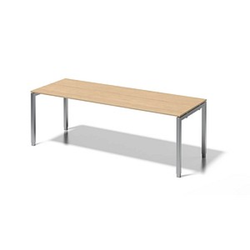 BISLEY Cito höhenverstellbarer Schreibtisch ahorn, silber rechteckig, 4-Fuß-Gestell silber 220,0 x 80,0 cm – Bild 1 von 7