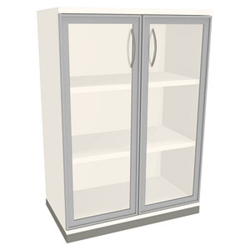 fm Aktenschrank Sidney, 4260672331789 weiß, Acrylglas klar 2 Fachböden 80,0 x 44,2 x 113,3 cm – Bild 1 von 2