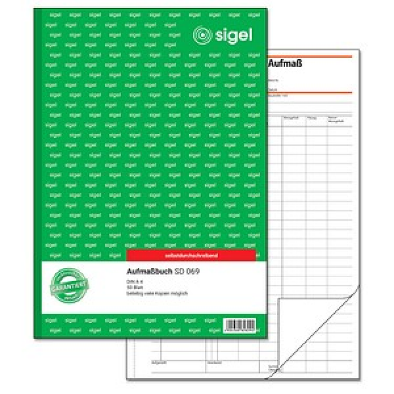 SIGEL Aufmaßbuch Formularbuch SD069, 1 St. – Bild 1 von 6