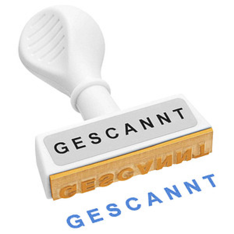 WEDO Textstempel "Gescannt" ohne Logo, 1 St. – Bild 1 von 4