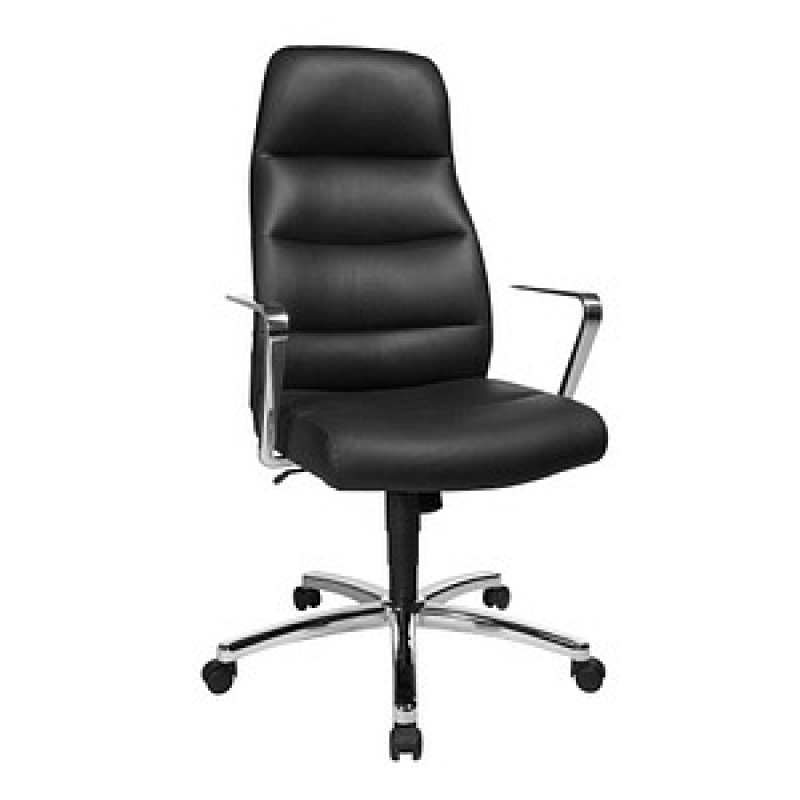 Topstar Chefsessel Chairman® 70, NC79R A80 Leder schwarz, Gestell chrom – Bild 1 von 8