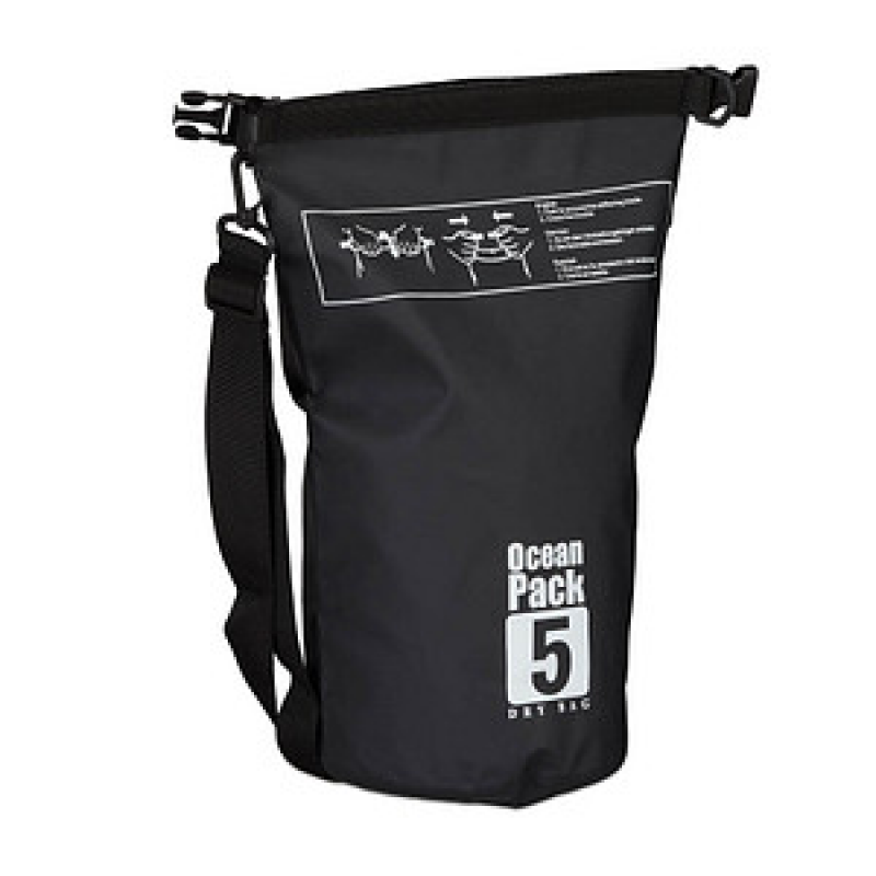 relaxdays Dry Bag Ocean Pack LKW-Plane schwarz 5,0 l – Bild 1 von 9