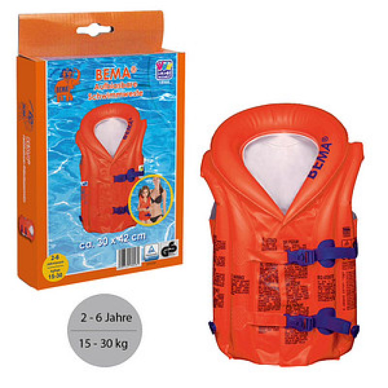 BEMA® unisex Kinder-Schwimmweste orange – Bild 1 von 5