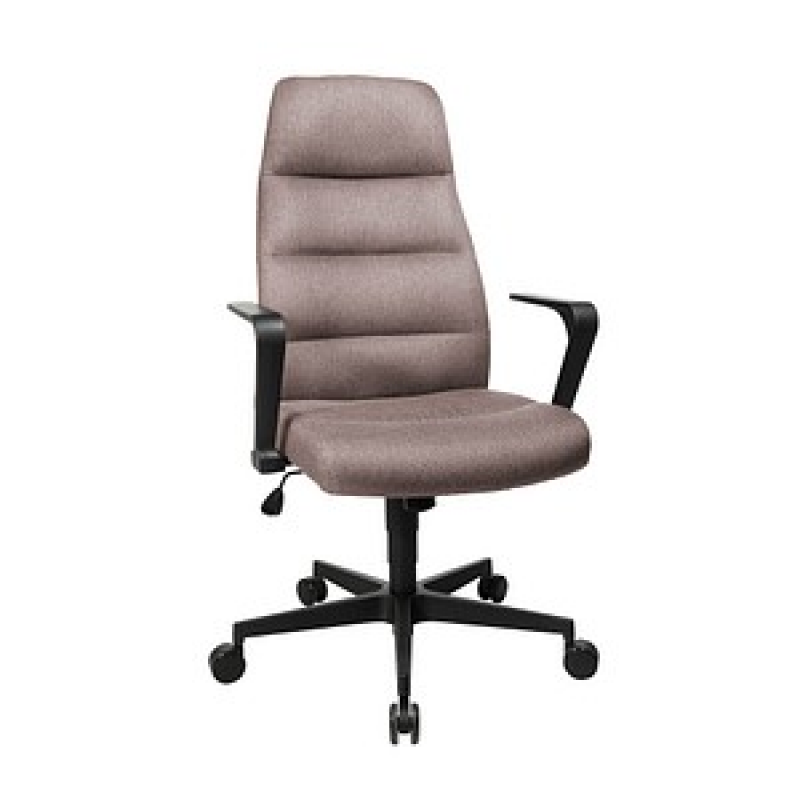 Topstar Chefsessel Chairman® 70, NC70R DC8 Stoff braun, Gestell schwarz – Bild 1 von 5