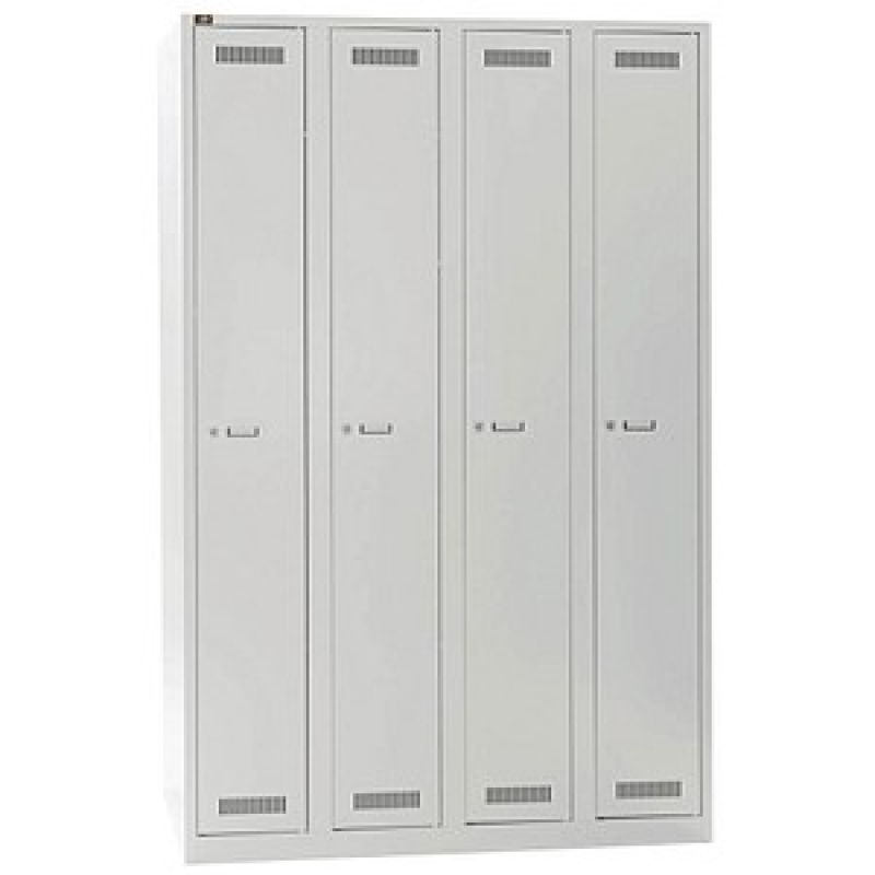 BISLEY LIGHT Spind lichtgrau GL12Q1645, 4 Schließfächer 120,0 x 50,0 x 185,0 cm – Bild 1 von 5