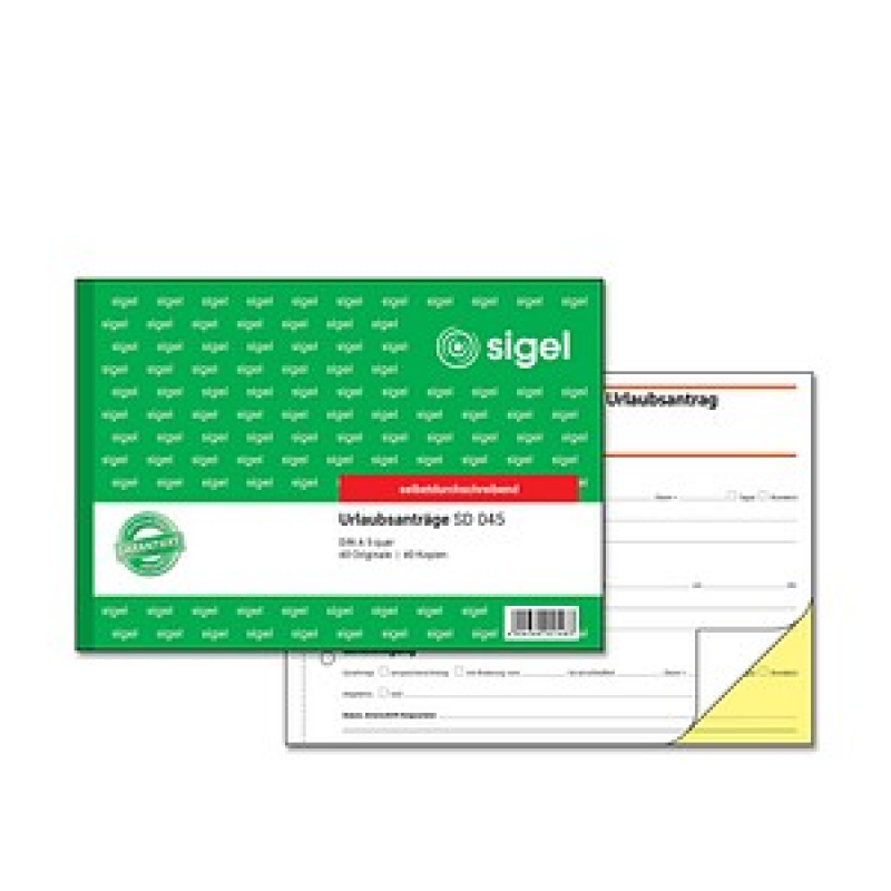 SIGEL Urlaubsabwesenheitsmeldung Formularbuch SD045, 1 St. – Bild 1 von 7