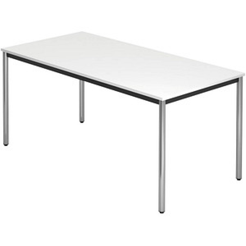 AKTION: HAMMERBACHER Konferenztisch VDR16 weiß rechteckig, Rundrohr chrom, 160,0 x 80,0 x 72,0 cm – Bild 1 von 5
