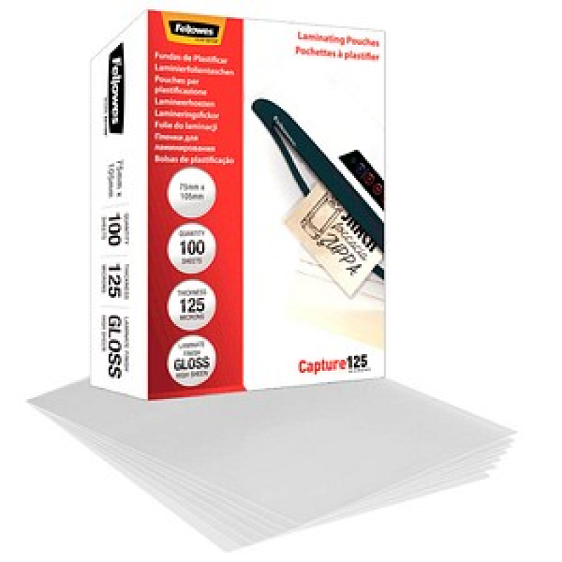 Fellowes Capture125 Laminierfolien glänzend für Kleinformat 125 micron, 100 St. – Bild 1 von 5
