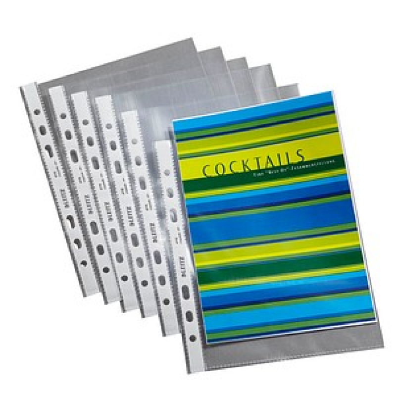 LEITZ Prospekthüllen 4775 DIN A5 transparent glatt 0,075 mm, 100 St. – Bild 1 von 11