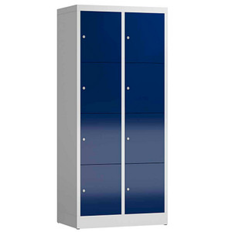 ClassiX Schließfachschrank enzianblau, lichtgrau X-523421, 8 Schließfächer 80,0 x 50,0 x 180,0 cm – Bild 1 von 2
