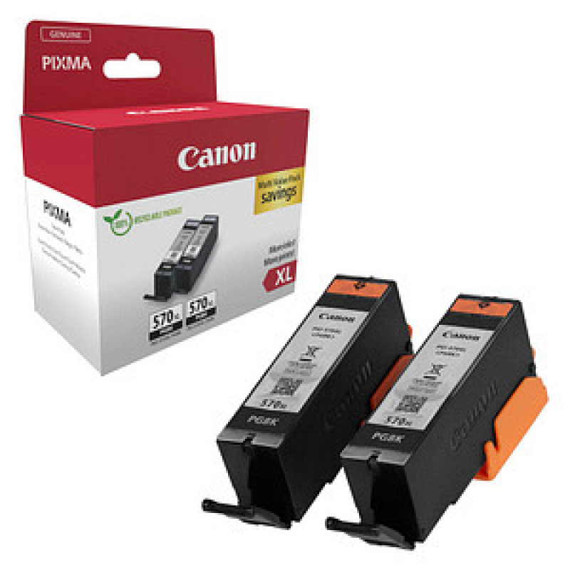 Canon PGI-570 XL PGBK Twinpack schwarz Druckerpatronen, 2er-Set – Bild 1 von 4
