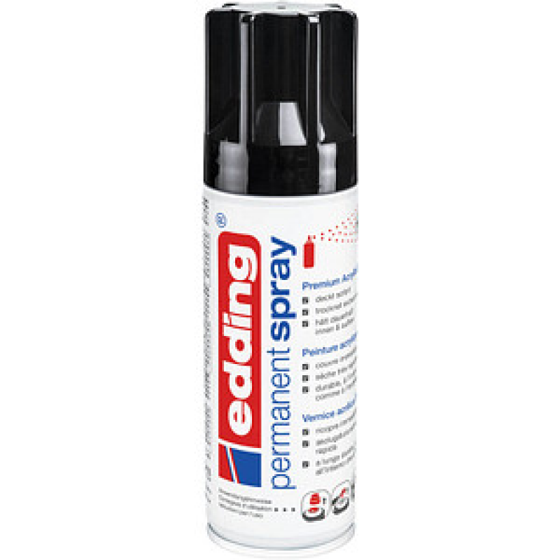 edding 5200 Acrylspray Sprühfarbe tiefschwarz glänzend, 1 St. – Bild 1 von 3
