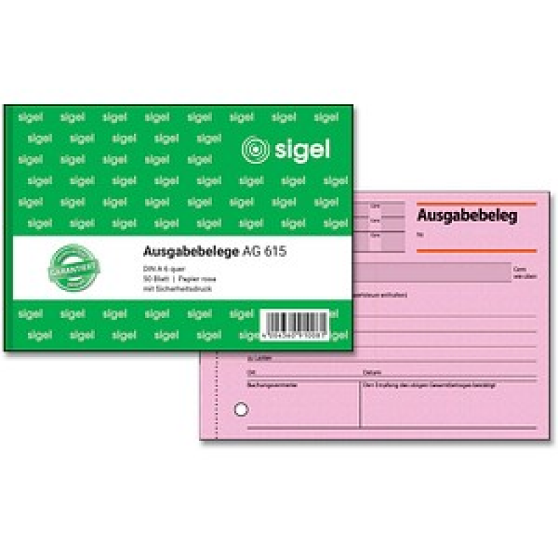 SIGEL Ausgabebeleg Formularbuch AG615, 1 St. – Bild 1 von 6
