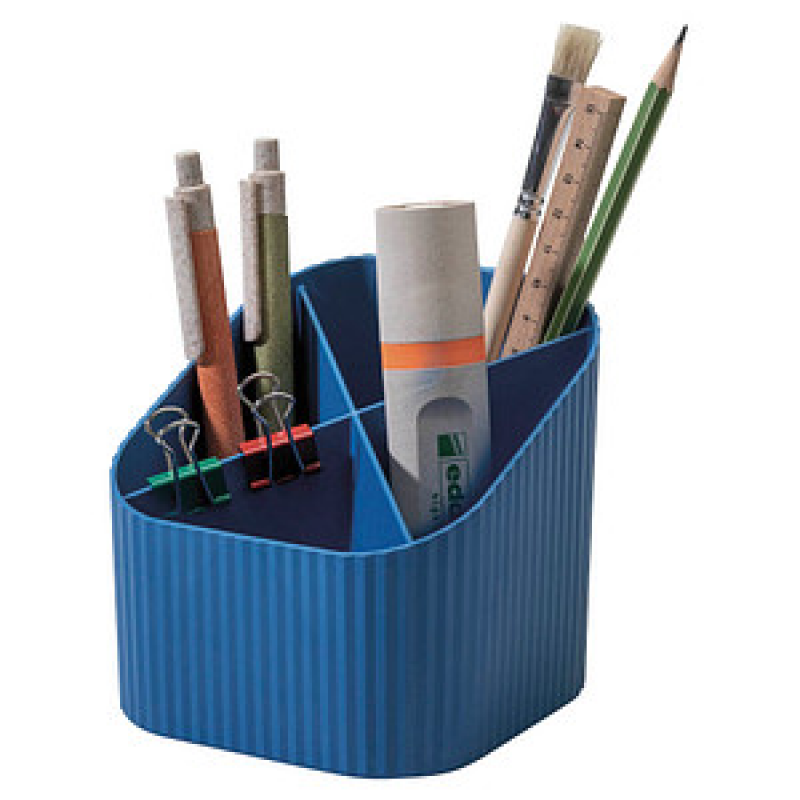 HAN Stiftehalter KARMA blau Polystyrol 4 Fächer 11,1 x 11,1 x 10,5 cm – Bild 1 von 4