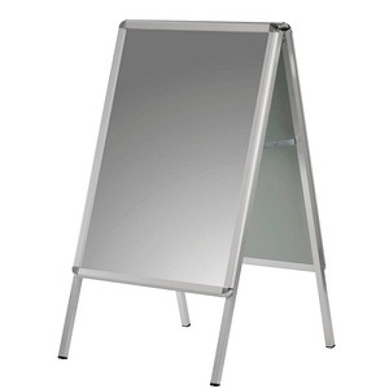 FRANKEN Kundenstopper Standard silber DIN A2 2 Fächer 47,0 x 67,0 x 96,0 cm, 1 St. – Bild 1 von 7