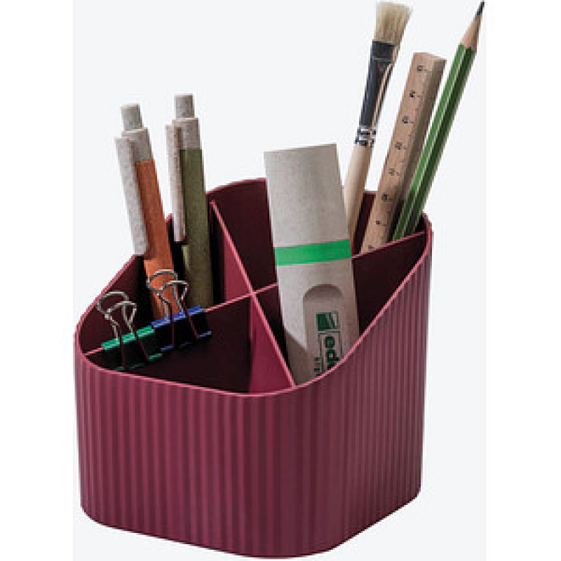HAN Stiftehalter KARMA rot Polystyrol 4 Fächer 11,1 x 11,1 x 10,5 cm – Bild 1 von 4