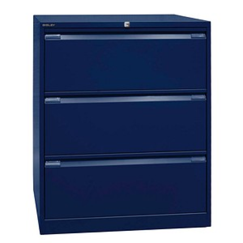 BISLEY DF3 Hängeregistraturschrank oxfordblau 3 Schubladen 80,0 x 62,2 x 101,6 cm, 1 St. – Bild 1 von 3
