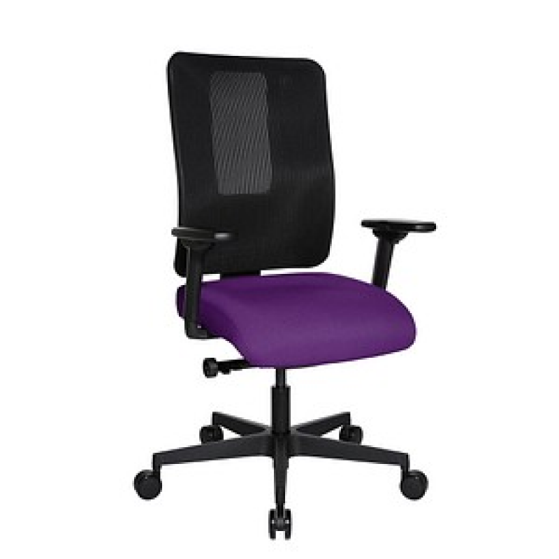 Topstar Bürostuhl Sitness Open X (N) Deluxe mit Schiebesitz, OX30WTW2 T330 Stoff lila, Gestell schwarz – Bild 1 von 8