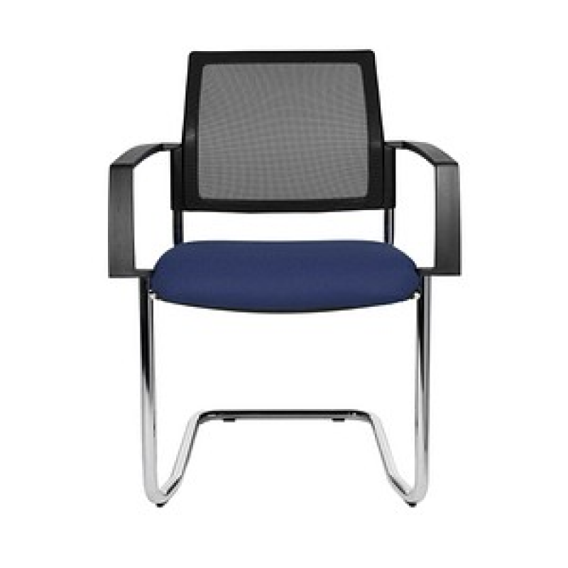 Topstar Besucherstühle BtoB 20 BB490A G260 blau, schwarz Stoff, 2 St. – Bild 1 von 6