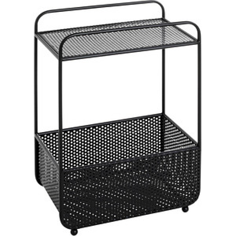 HAKU Möbel Beistelltisch rechteckig Metall schwarz 41,0 x 25,0 x 58,0 cm, 1 St. – Bild 1 von 5