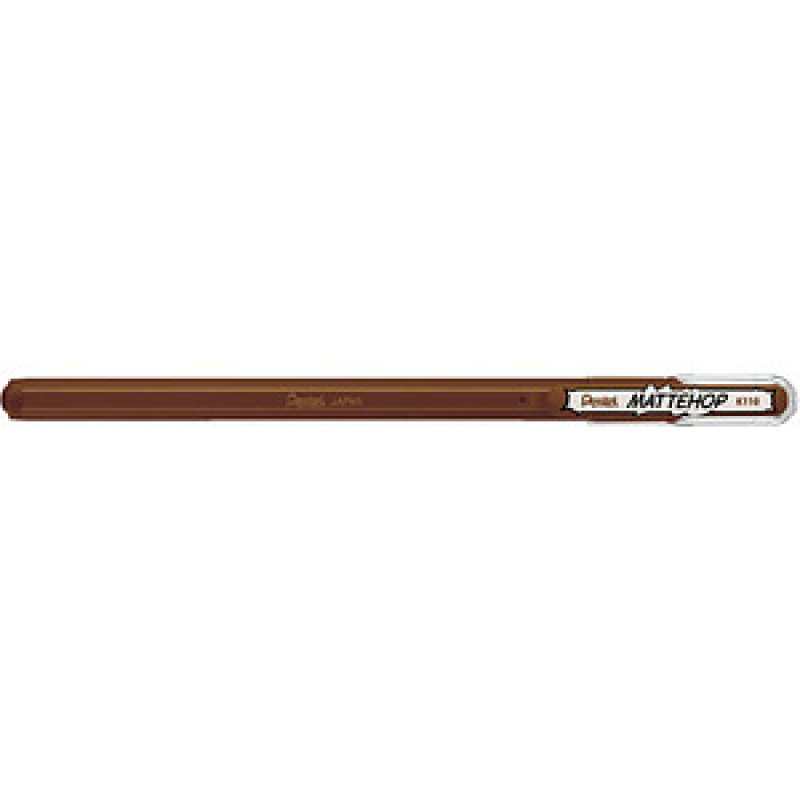 Pentel Mattehop Gelschreiber 0,5 mm, Schreibfarbe: braun, 1 St. – Bild 1 von 10