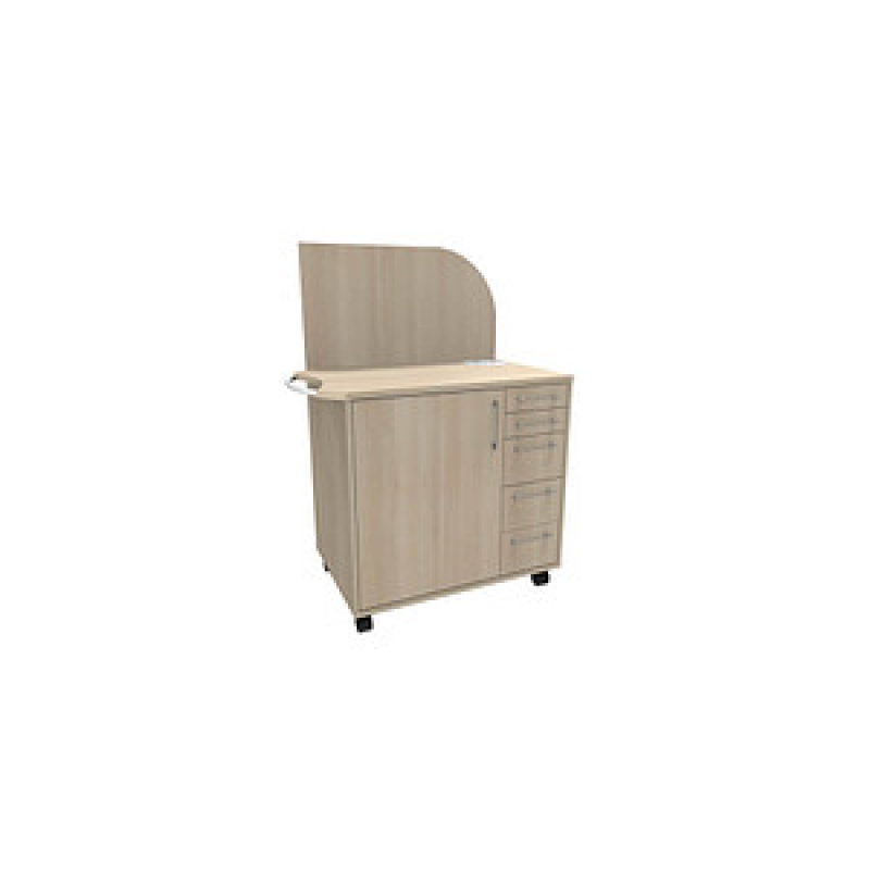 fm Oldenburg Bürowagen akazie 3 Ebenen 124,0 x 64,2 x 150,0 cm – Bild 1 von 2