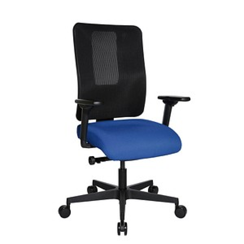 Topstar Bürostuhl Sitness Open X (N) Deluxe mit Schiebesitz, OX30WTW2 T260 Stoff blau, Gestell schwarz – Bild 1 von 8