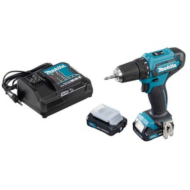 makita DF333DSAE Akku-Bohrschrauber-Set 12,0 V, mit 2 Akkus – Bild 1 von 11
