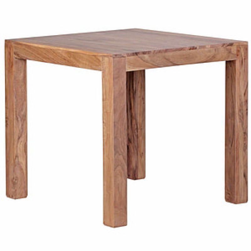 WOHNLING Esstisch akazie quadratisch, 4-Fuß-Gestell akazie, 80,0 x 80,0 x 76,0 cm – Bild 1 von 7