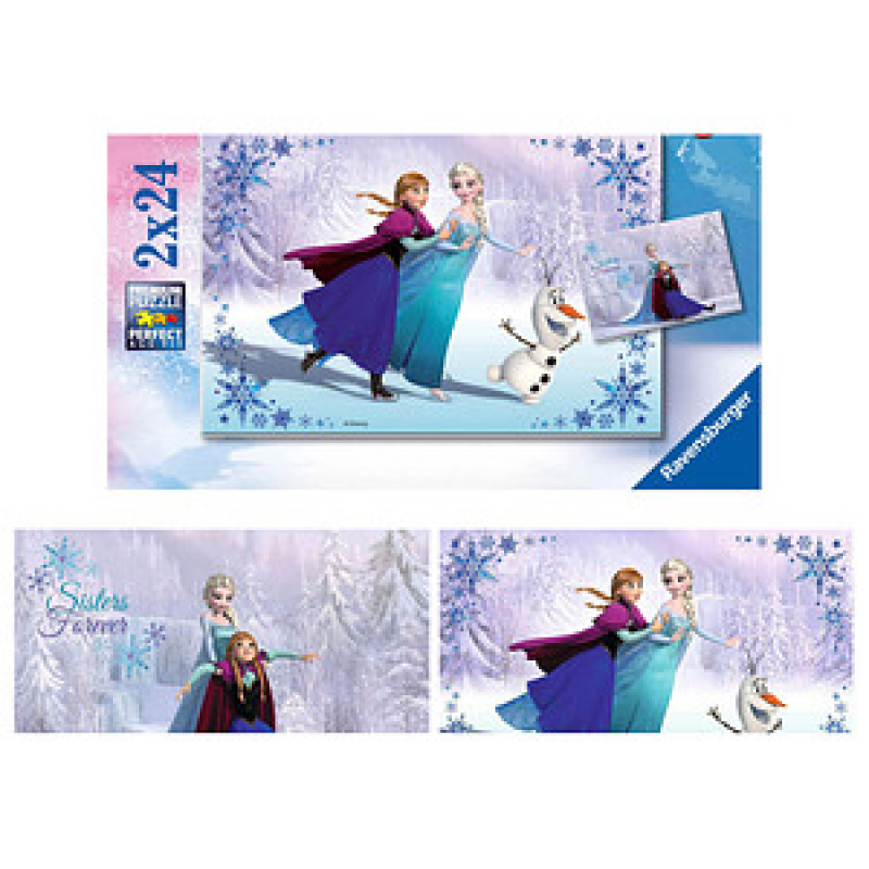 Ravensburger Disney Frozen Schwestern für immer Puzzle, 2 x 24 Teile – Bild 1 von 4