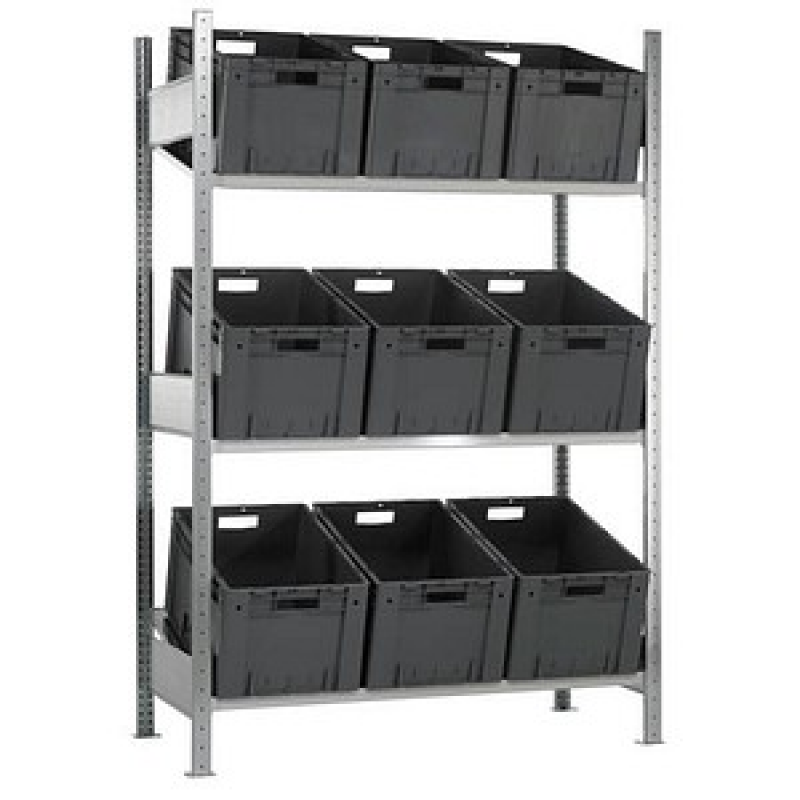 SCHULTE Schrägbodenregal L MULTIplus150 13697 lichtgrau 100,0 x 60,0 x 200,0 cm – Bild 1 von 2