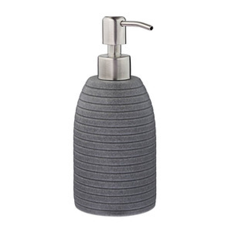 relaxdays Seifenspender 10031053_111 grau Polyresin 300,0 ml, 1 St. – Bild 1 von 5