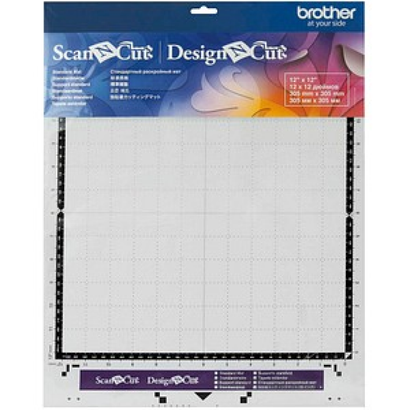 brother CAMATSTD12 Schneidematte für Schneideplotter normal klebend 305 x 305 mm (12 x 12 Zoll) für 0,3 - 1,5 mm dickes Material, 1 St.